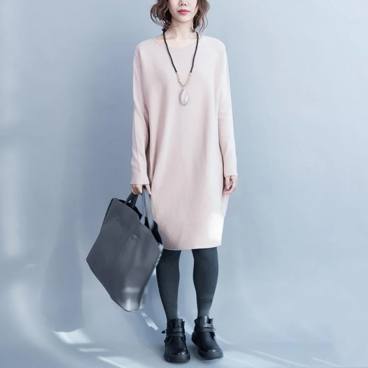Refresh your wardrobe with high-quality women’s fashion Pink Loose Cotton Knit Dresses Long Sleeve Sweater Dress Woolen Knitwear Refresh your wardrobe with high-quality women’s fashion Pink Loose Cotton Knit Dresses Long Sleeve Sweater Dress Woolen Knitwear