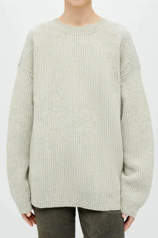 Refresh your wardrobe with stylish women’s outfits Plaited Crewneck Pullover In Oatmeal/grey Refresh your wardrobe with stylish women’s outfits Plaited Crewneck Pullover In Oatmeal/grey