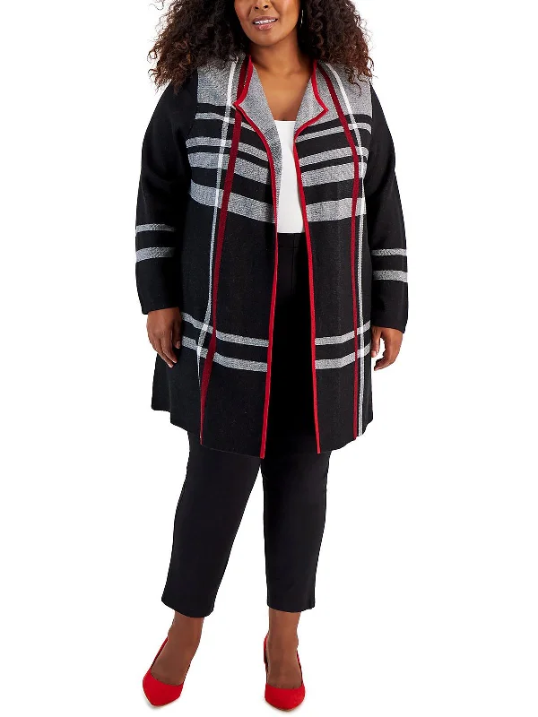 Women’s clothing that combines comfort and style Plus Womens Checkered Cotton Cardigan Sweater Women’s clothing that combines comfort and style Plus Womens Checkered Cotton Cardigan Sweater