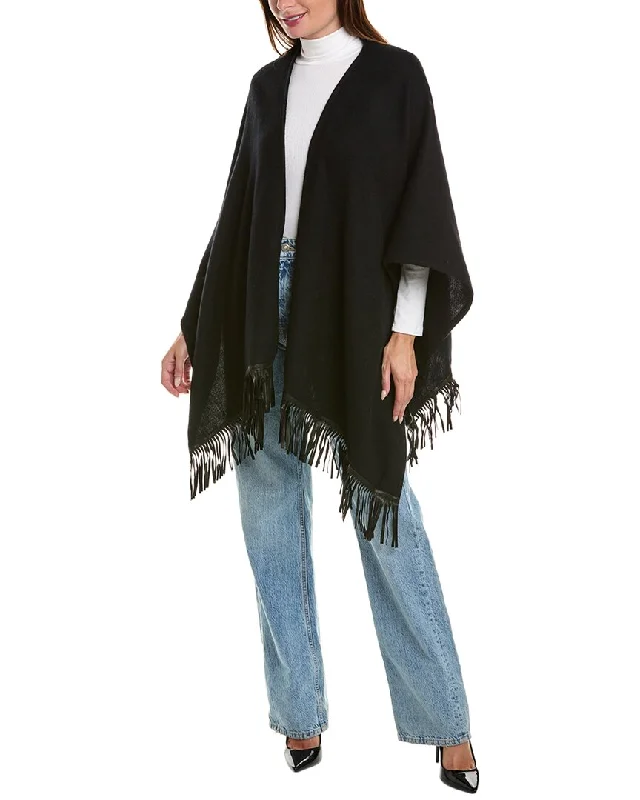 Step up your style with trendy women’s clothing   Portolano Wool Fringe Ruana