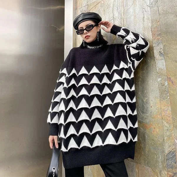 Effortlessly chic fashion for today’s woman Print Pattern Knitted Pullover Sweater Women 2021 Winter Casual Fashion Sweater Effortlessly chic fashion for today’s woman Print Pattern Knitted Pullover Sweater Women 2021 Winter Casual Fashion Sweater