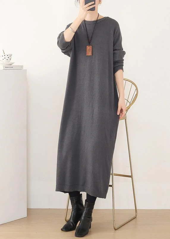 Look and feel your best in our women’s wear Pullover gray Sweater o neck wild Art spring knit dress Look and feel your best in our women’s wear Pullover gray Sweater o neck wild Art spring knit dress