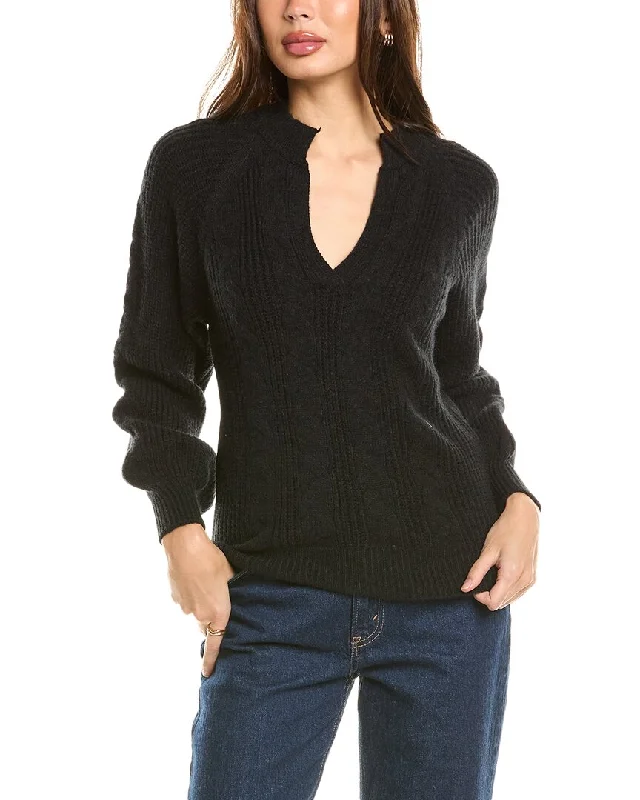 Feminine and fashionable clothing for every wardrobe   Seraphina Split Neck Sweater