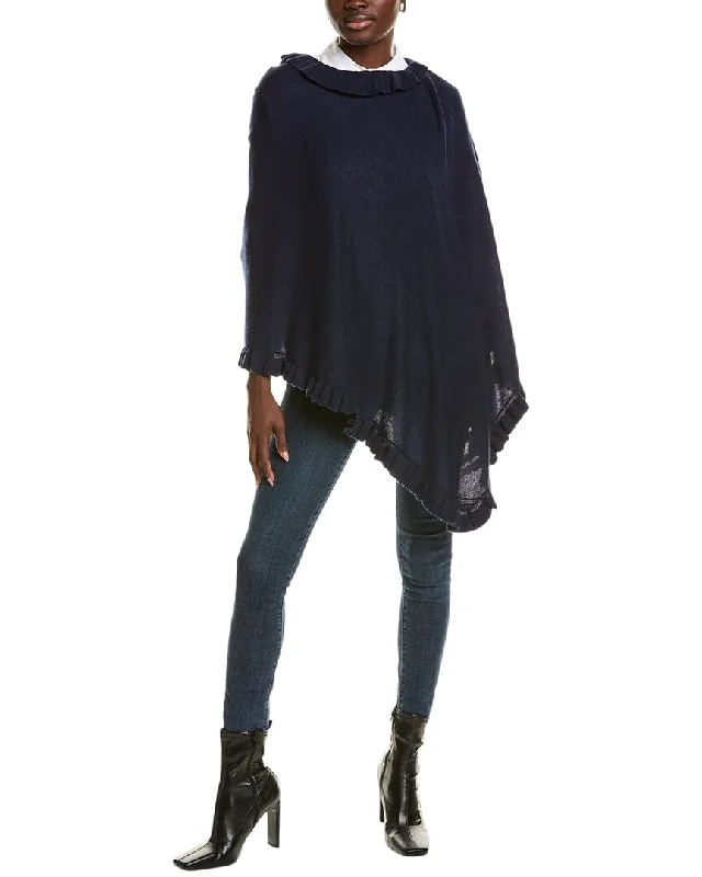 Timeless women’s fashion for any occasion sofiacashmere Ruffle Trim Wool & Cashmere-Blend Poncho Timeless women’s fashion for any occasion sofiacashmere Ruffle Trim Wool & Cashmere-Blend Poncho
