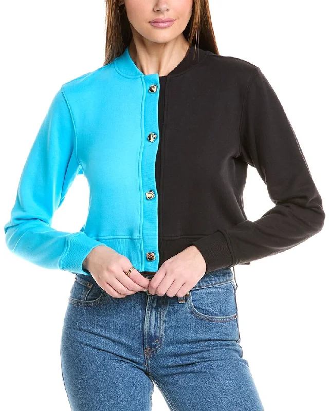 Women’s clothing to inspire confidence and beauty Terez Colorblocked Crop Chili Cardigan Women’s clothing to inspire confidence and beauty Terez Colorblocked Crop Chili Cardigan