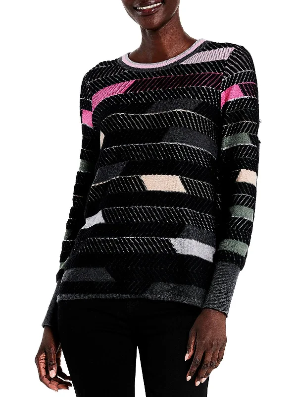 Fashion-forward styles that make a statement   Womens Knit Striped Crewneck Sweater