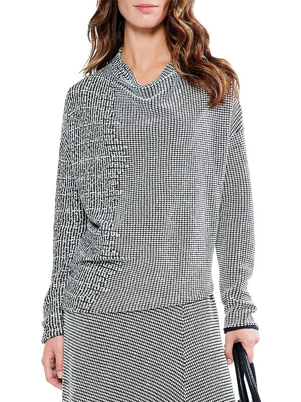 Sleek and sophisticated fashion for modern women Womens Knit Textured Funnel-Neck Sweater Sleek and sophisticated fashion for modern women Womens Knit Textured Funnel-Neck Sweater