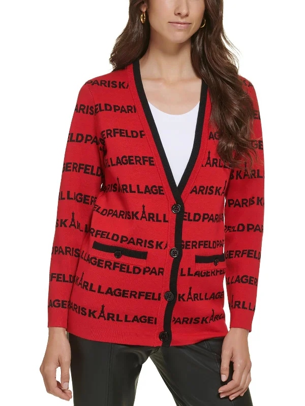 Versatile fashion options for every occasion Womens Logo Button Down Cardigan Sweater Versatile fashion options for every occasion Womens Logo Button Down Cardigan Sweater
