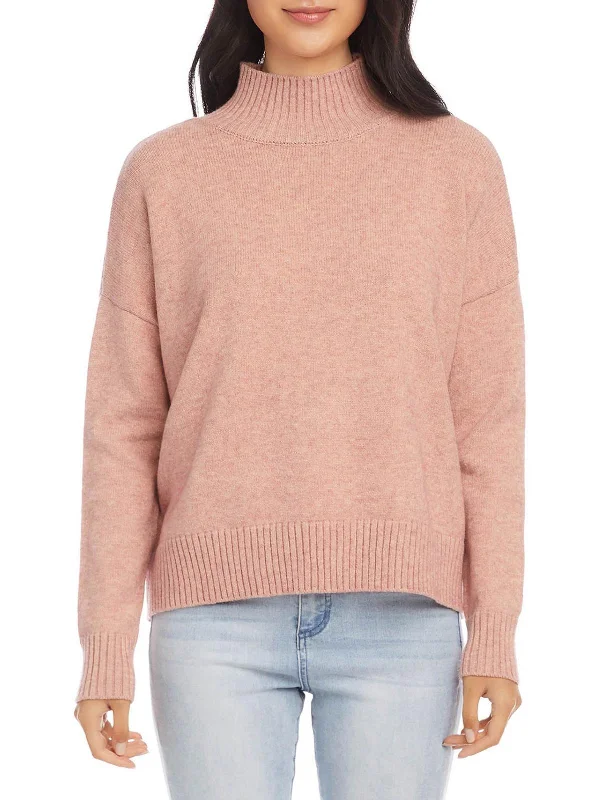 Feminine fashion to express your unique style Womens Ribbed Trim Heathered Turtleneck Sweater Feminine fashion to express your unique style Womens Ribbed Trim Heathered Turtleneck Sweater