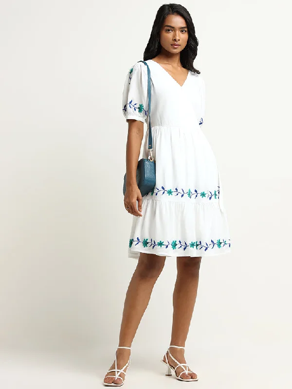 Timeless women’s fashion for any occasion   LOV White Embroidered Tiered Dress