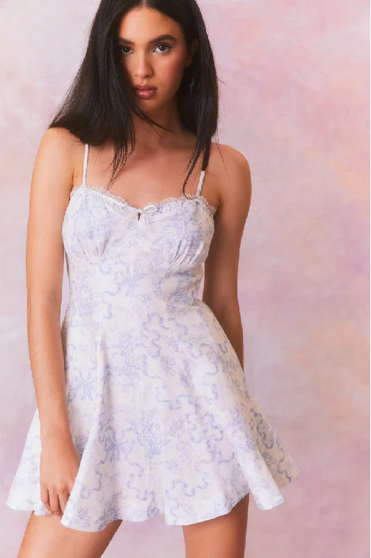 Summer-ready fashion for stylish women   Shai Linen Bow Print Mini Dress