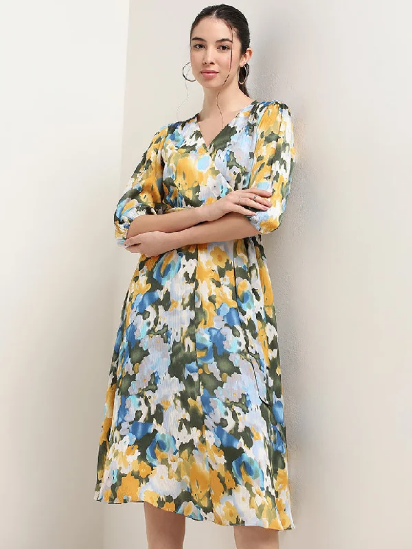 Bold, confident, and stylish women’s clothing Wardrobe Multicolour Floral Print Midi Dress Bold, confident, and stylish women’s clothing Wardrobe Multicolour Floral Print Midi Dress
