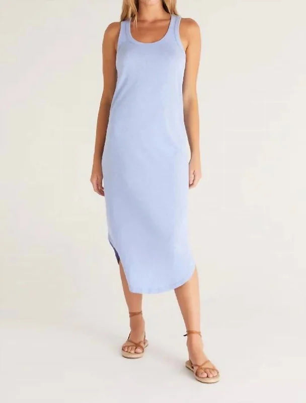 The ultimate destination for women’s clothing Easy Going Cotton Slub Dress In Blue Bird The ultimate destination for women’s clothing Easy Going Cotton Slub Dress In Blue Bird