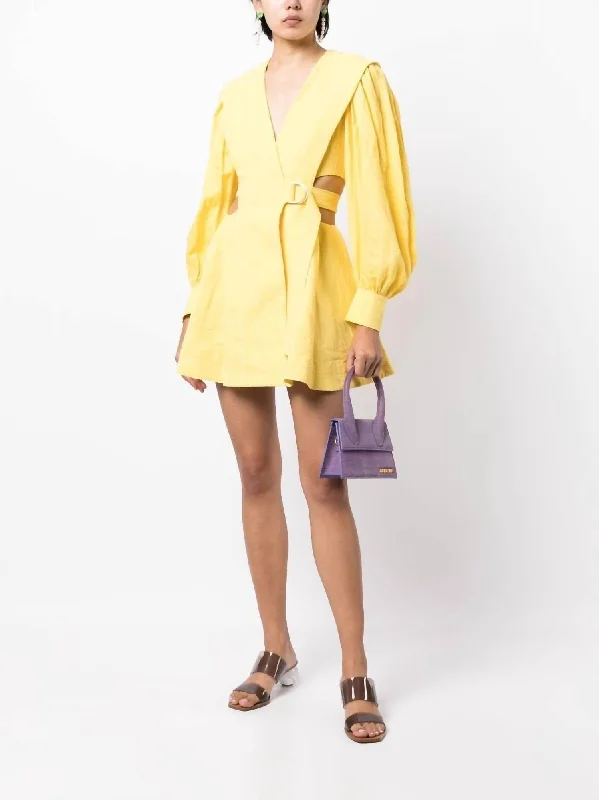 Stylish clothing designed to flatter every woman   Flitwick Dress In Lemon Yellow