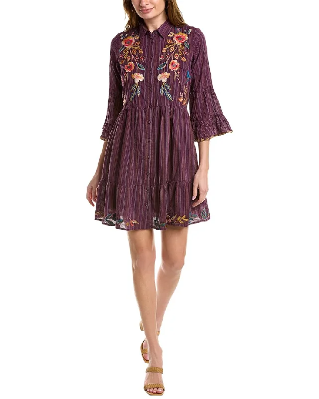 Fashionable clothing to fit every body type   Johnny Was Shuri Easy Tiered Dress