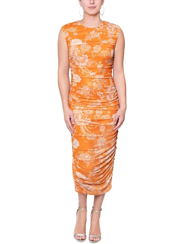 Elegant and comfortable women’s fashion wear Julien Womens Ruched Floral Sheath Dress Elegant and comfortable women’s fashion wear Julien Womens Ruched Floral Sheath Dress