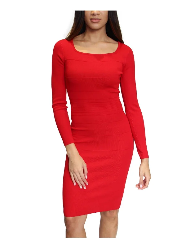 Everyday essentials for a stylish wardrobe Juniors Womens Square Neck Ribbed Sweaterdress Everyday essentials for a stylish wardrobe Juniors Womens Square Neck Ribbed Sweaterdress