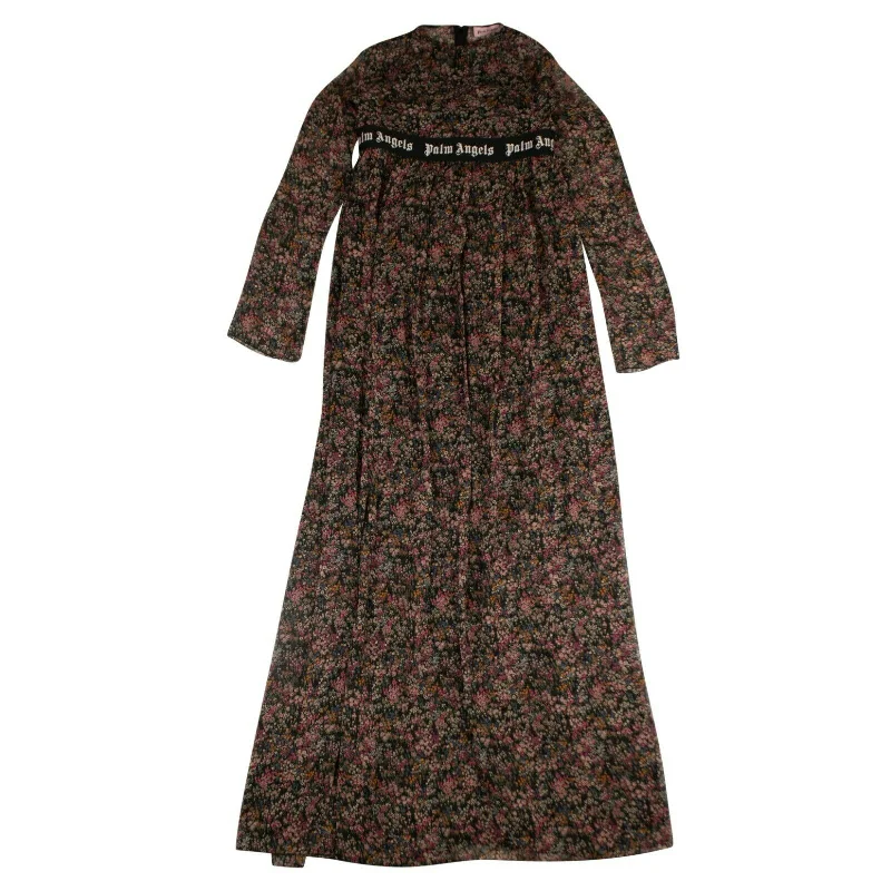 Bold and beautiful clothing for every woman   Long Floral Logo Dress
