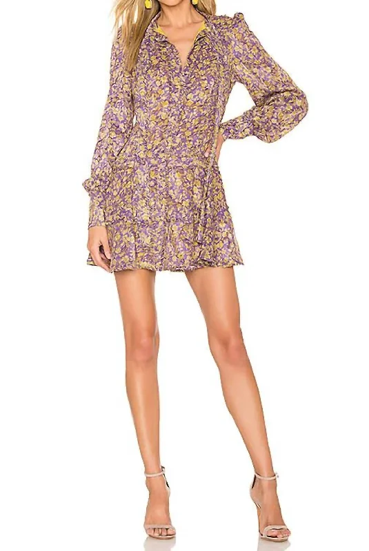 Women’s fashion that reflects your personality   Monika Dress In Purple/gold