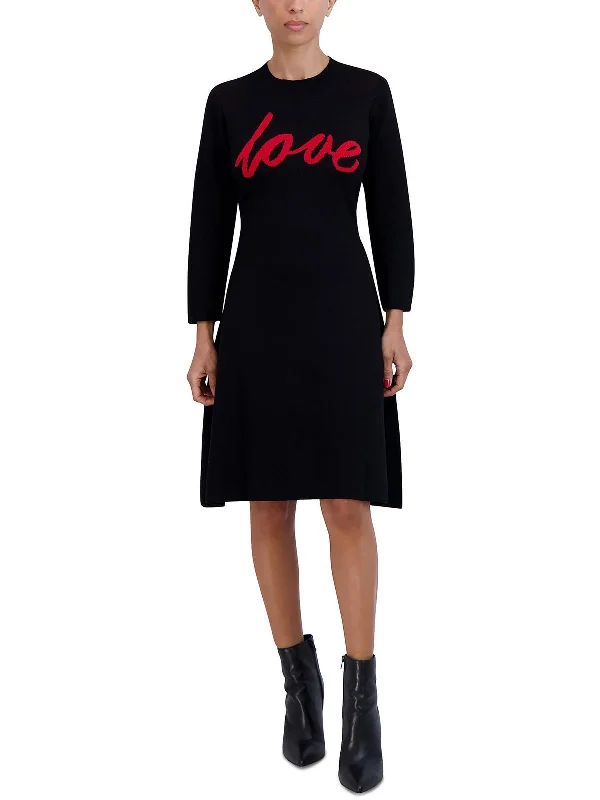 Curated collections of sophisticated women’s wear   Petites Womens Causal Graphic Sweaterdress