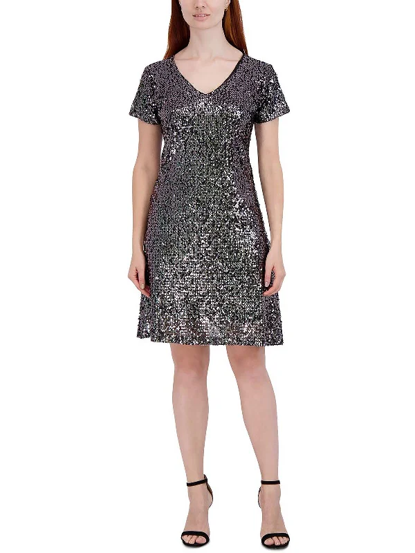 Cozy women’s clothing for the colder months Petites Womens Sequined Knee Cocktail and Party Dress Cozy women’s clothing for the colder months Petites Womens Sequined Knee Cocktail and Party Dress