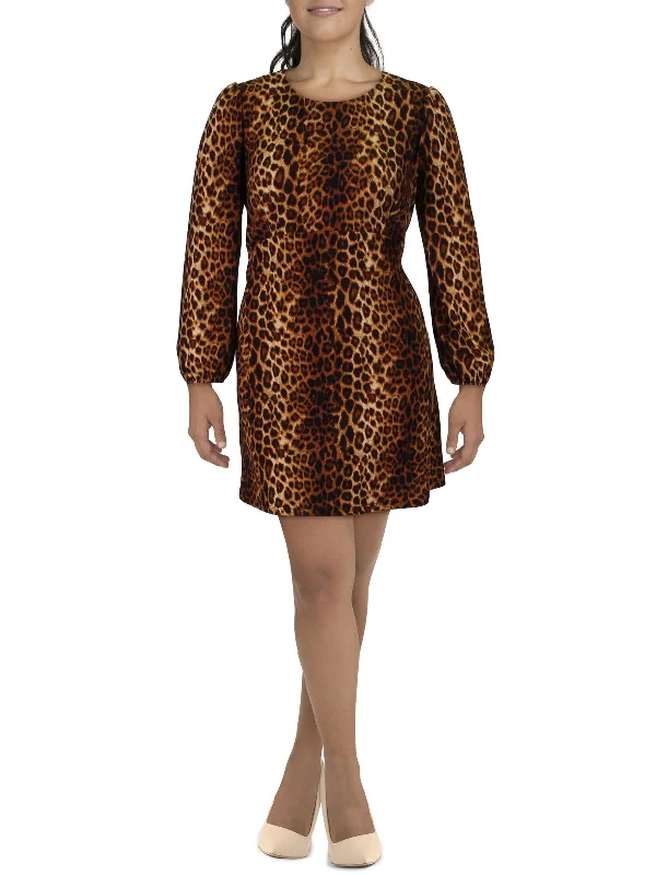 Comfortable yet stylish outfits for women on the go Plus Womens Animal Print Polyester Cocktail Dress Comfortable yet stylish outfits for women on the go Plus Womens Animal Print Polyester Cocktail Dress