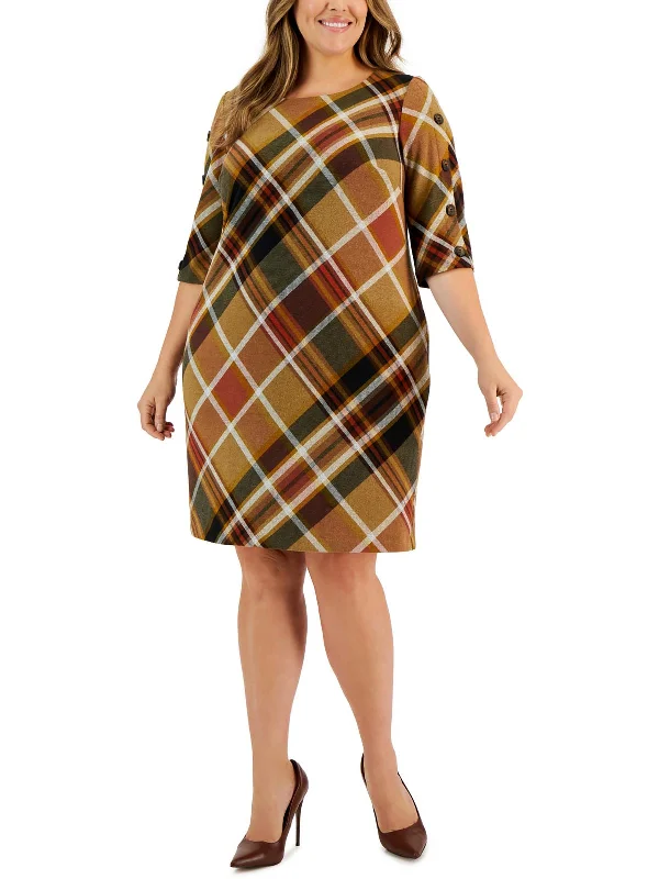 Step into style with our women’s clothing collection Plus Womens Button Detail Midi Sheath Dress Step into style with our women’s clothing collection Plus Womens Button Detail Midi Sheath Dress