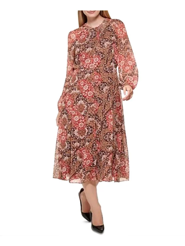 Comfortable yet fashionable women’s wear   Plus Womens Paisley Long Fit & Flare Dress