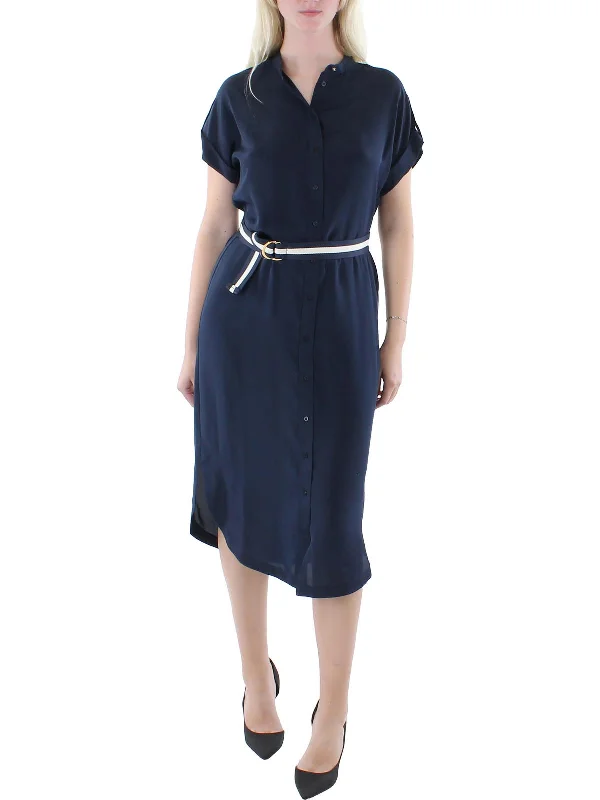 Chic and comfortable clothing for busy women   Womens Belted Tea Shirtdress