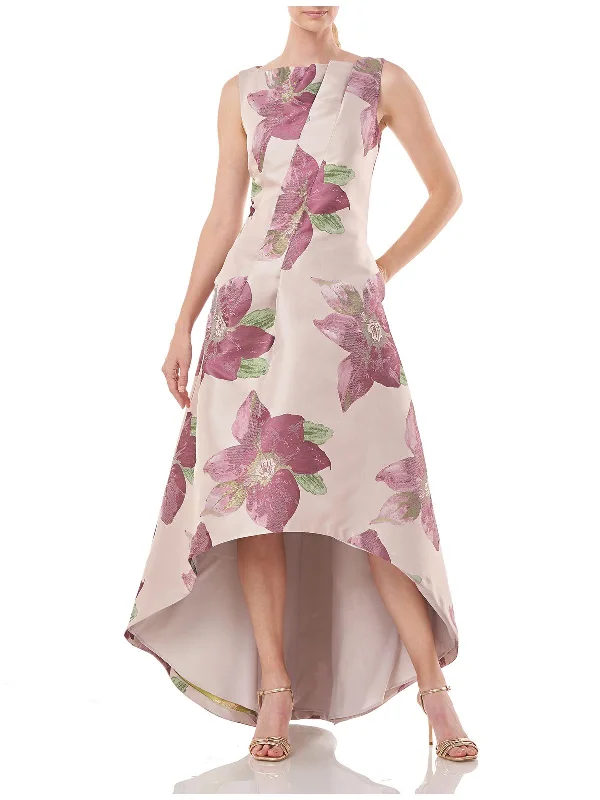 Comfortable yet stylish outfits for women on the go Womens Floral Hi-Low Evening Dress Comfortable yet stylish outfits for women on the go Womens Floral Hi-Low Evening Dress