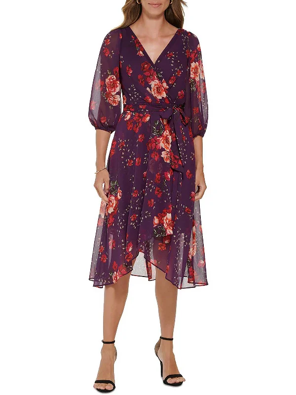 Fashion pieces that complement every woman’s style   Womens Floral Midi Wrap Dress