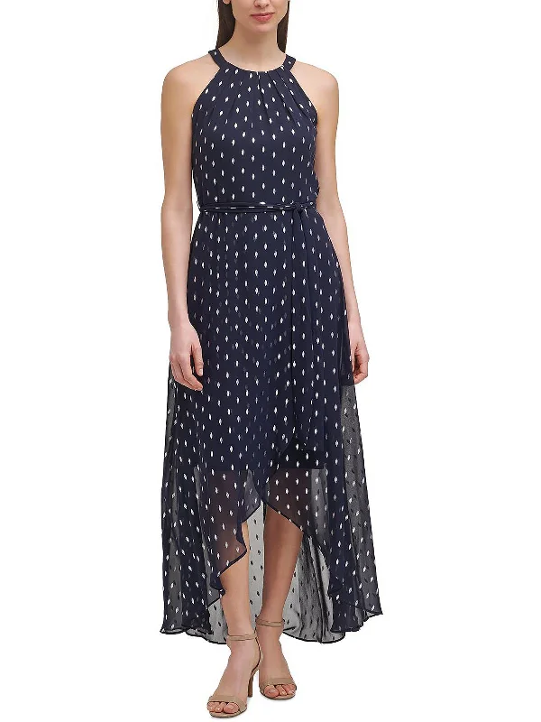 Sleek and sophisticated fashion for modern women Womens Hi-Low High-neck Halter Dress Sleek and sophisticated fashion for modern women Womens Hi-Low High-neck Halter Dress
