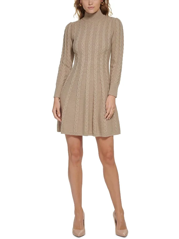 Casual outfits that elevate your style   Womens Knit Long Sleeves Sweaterdress
