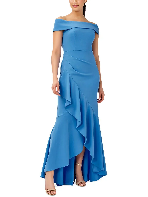 Statement pieces for the confident woman   Womens Knit Off-The-Shoulder Evening Dress