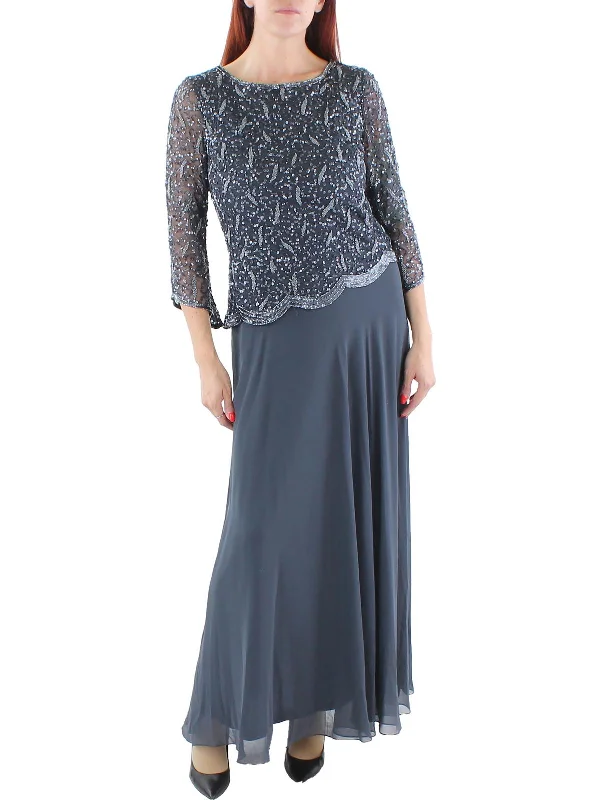 Create a timeless wardrobe with fashionable pieces Womens Mesh Embellished Evening Dress Create a timeless wardrobe with fashionable pieces Womens Mesh Embellished Evening Dress