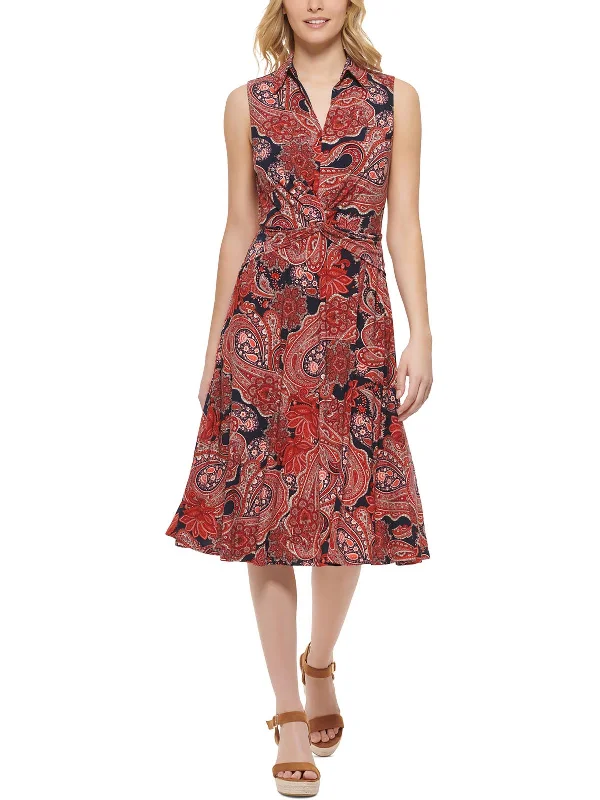 Versatile fashion for every type of woman   Womens Paisley Knee Fit & Flare Dress