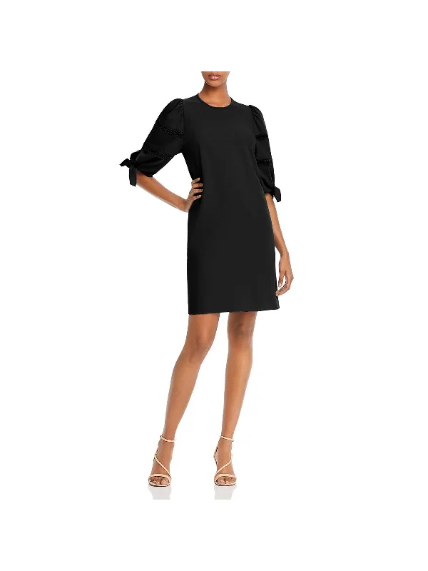 Casual outfits that elevate your style   Womens Puff Sleeve Cut-Out Shift Dress