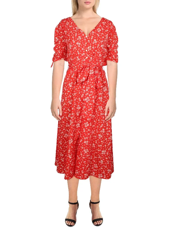 Chic for every occasion and style   Womens Ruched Midi Shirtdress