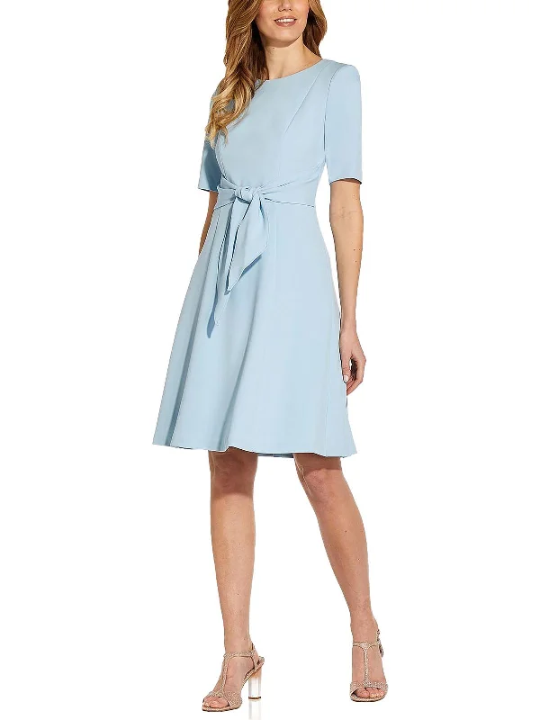 Chic for every occasion and style   Womens Tie Front Knee Fit & Flare Dress