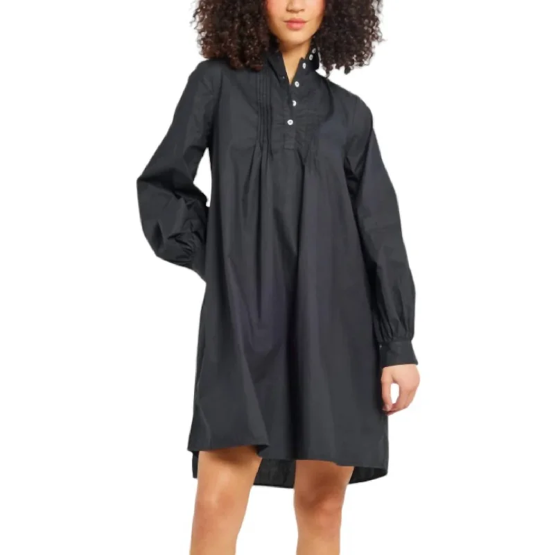 Everyday essentials for a stylish wardrobe   Bonnie Dress In Black Poplin