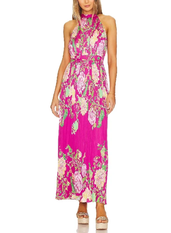 Fashion pieces that complement every woman’s style   Chloe Long Dress In Fuchsia Pink