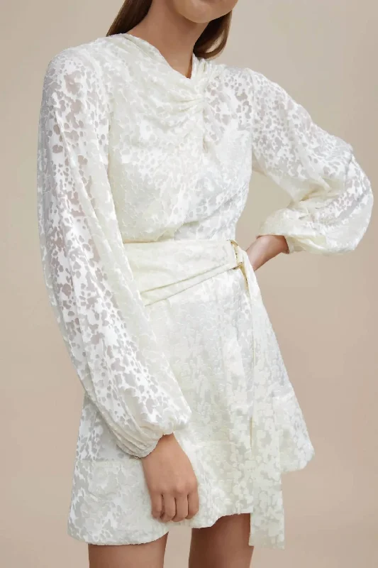 Comfortable yet fashionable women’s wear   Cream Burling Dress In White