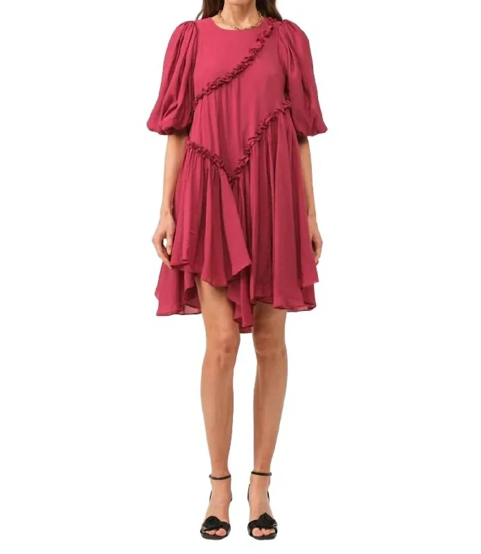 Timeless women’s fashion for any occasion   Isabelle Dress In Maroon