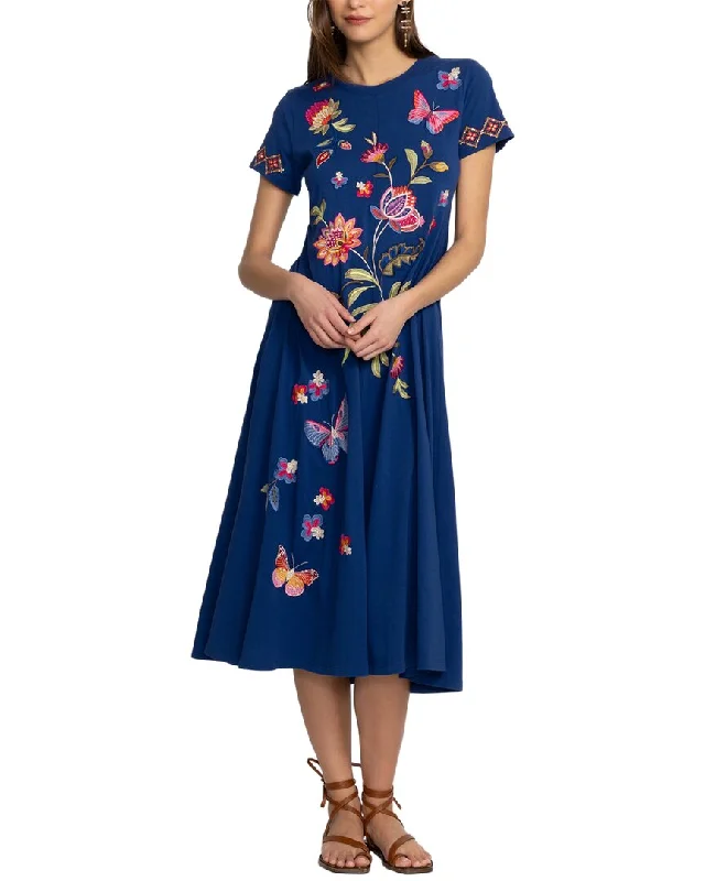 Versatile fashion options for every occasion Johnny Was Gracey Crew Neck Swing Dress Versatile fashion options for every occasion Johnny Was Gracey Crew Neck Swing Dress