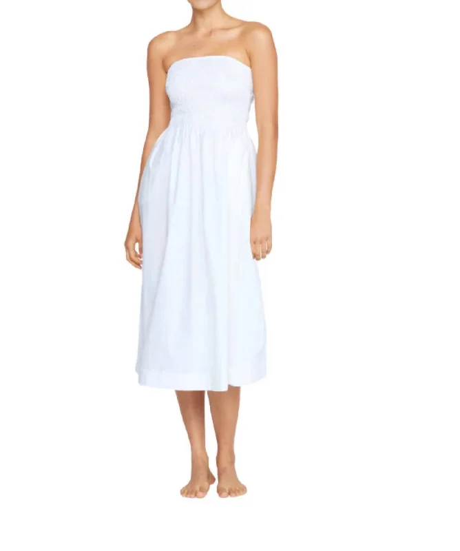 Uncover unique pieces for your perfect wardrobe   Lido Midi Tube Dress In Bone
