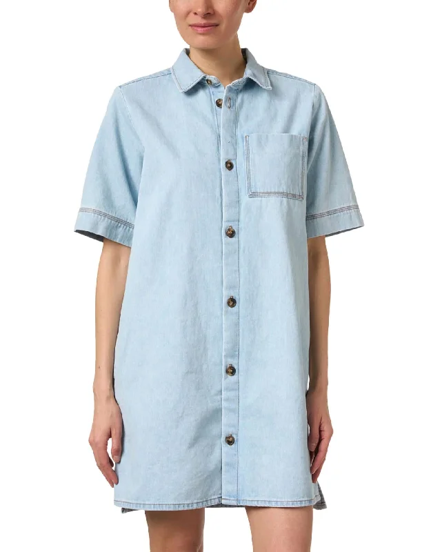 Feminine and fashionable clothing for every wardrobe Lopez Denim Shirt Dress In Blue Feminine and fashionable clothing for every wardrobe Lopez Denim Shirt Dress In Blue