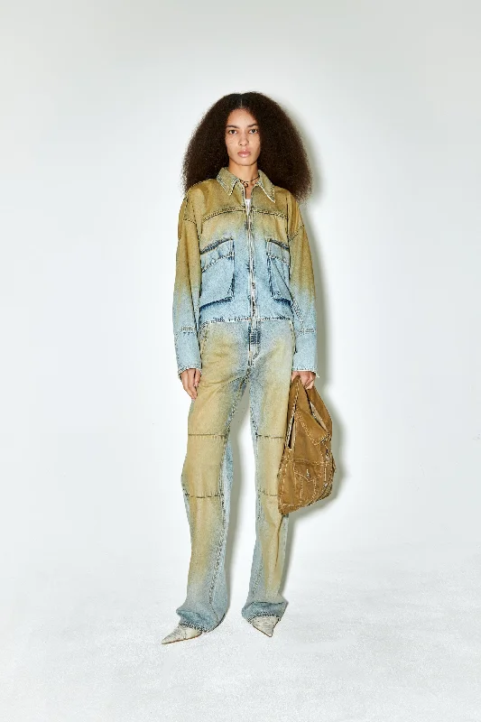 Bold and beautiful clothing for every woman   MACFLY jacket beige spray on light blue