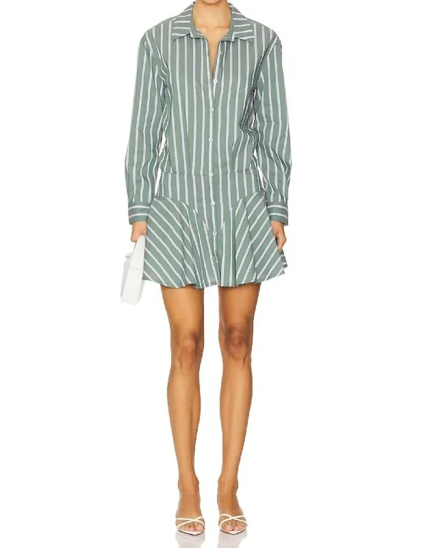 Fashionable clothing to fit every body type   Naeem Pinstripe Dress In Juniper