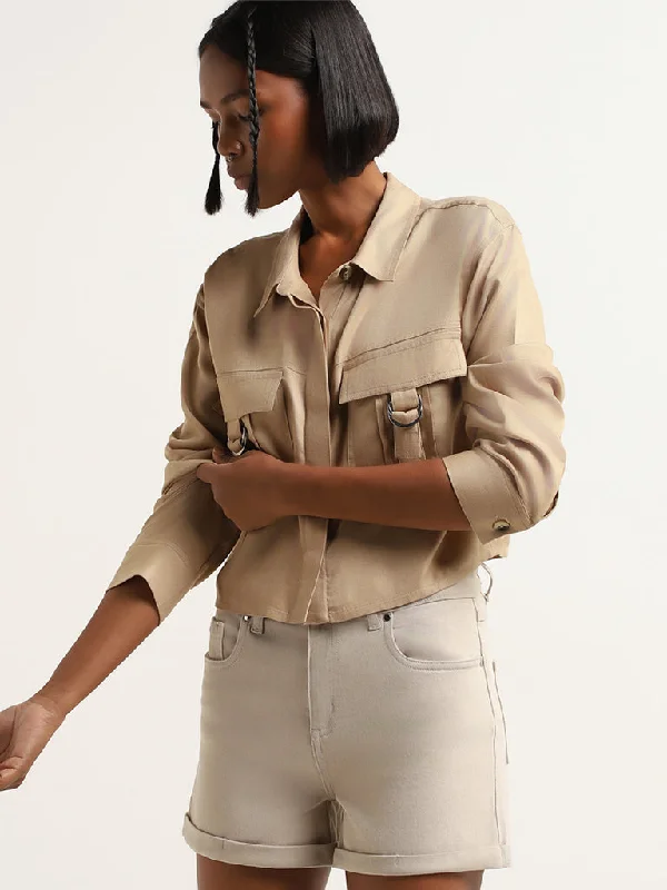 The ultimate guide to stylish women’s fashion   Nuon Beige Crop Jacket