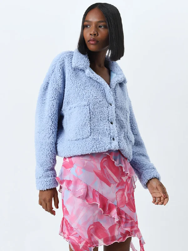 Fashion-forward women’s clothing on a budget   Nuon Dusty Blue Fleece Jacket